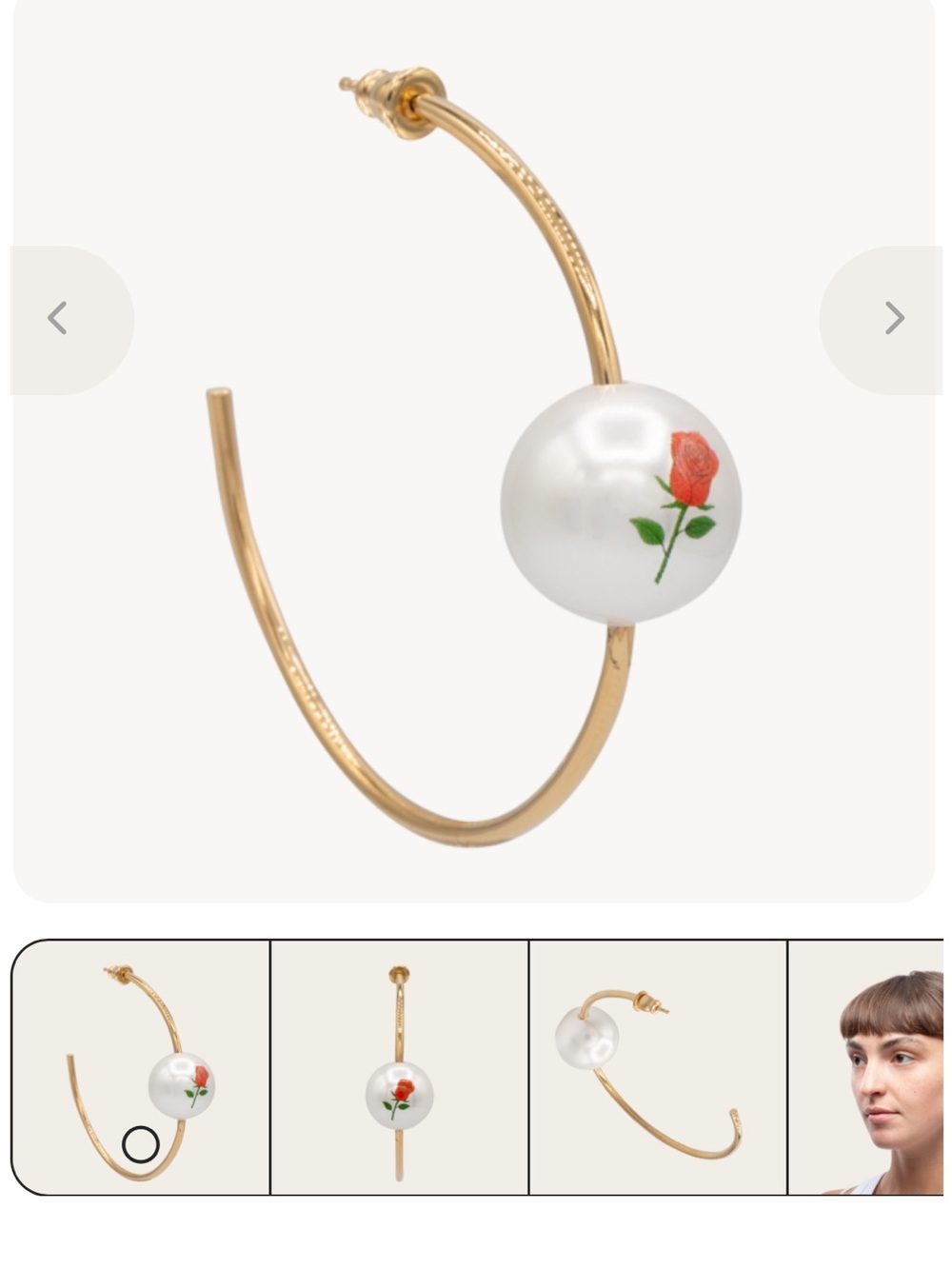 Safsafu Pearl and Roses Hoops